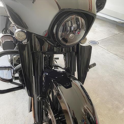Front Fork Wind Deflectors Windshield for 1995-2024 HD Touring Street Glide Electra Glide Road King CVO FLHT FLHR FLHX (Gloss Black) in Kuwait