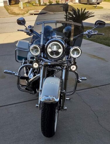 14.25 "داكن بديلة الزجاج الأمامي متوافق مع هارلي ديفيدسون رود كينج مع 9 ثقب جبل 5/2/2 50 ٪ انتقال الضوء in Saudi Arabia