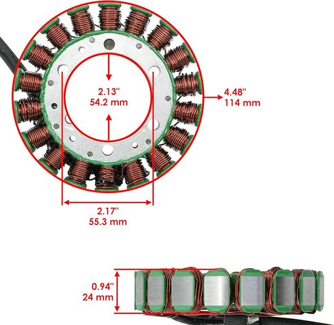 Caltric Stator & Pickup Coil & Gasket Compatible with Yamaha Xv750 Virago 750 1991-1997 in Saudi Arabia