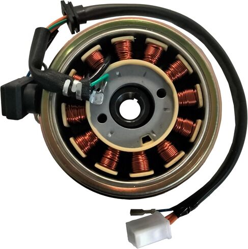 Stator + Flywheel Assembly, GY6 125cc 150cc 180cc 200cc 12 Coils Magneto Stator for Chinese Scooter Moped ATV Go Kart Quads 152QMI 157QMJ Engine (DC) OEM part for Wolf Brand Scooters 150cc Models. in Saudi Arabia