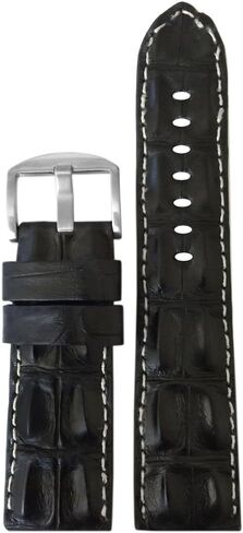 Genuine Hornback Alligator Watch Band with Stitching in Saudi Arabia