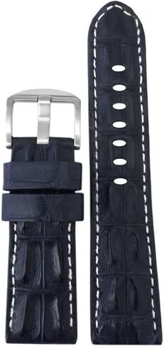 Genuine Hornback Alligator Watch Band with Stitching in Saudi Arabia