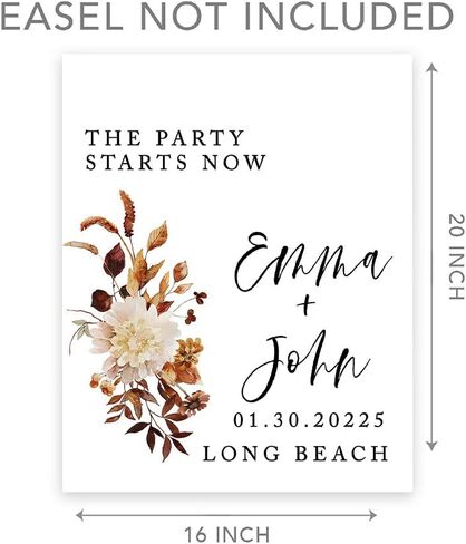 Andaz Press Custom Large Wedding Welcome Sign, 16" x 20" Fall Boho Terracotta Personalized Canvas Welcome Sign Sign Our Canvas Modern Welcome Sign for Wedding Ceremony Reception Guestbook Alternative in Saudi Arabia