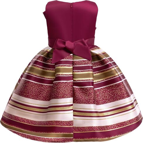 CMMCHAAH 2-9T Flower Girls Dresses Toddler Striped Dress in Kuwait