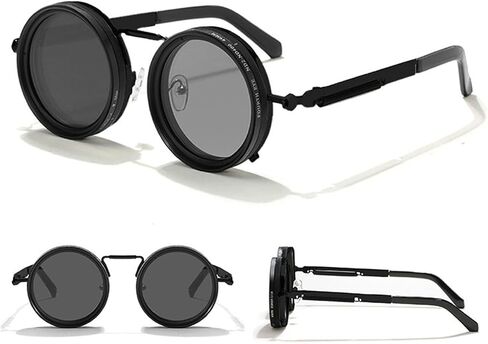 willochra 1-9 Adjustable Sunglasses Moonglass-Nd Filter Lenses Adjustable Tint Rounded Polarized Eyewear for Men in Kuwait