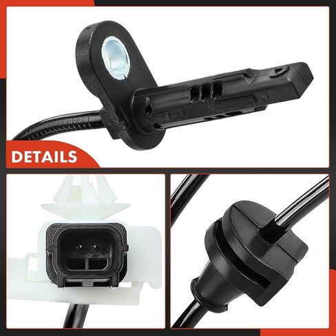 A-Premium 2PC Set Rear ABS Wheel Speed Sensors Compatible with Honda, Acura Models - Pilot 2016-2022, MDX 2014-2016, Ridgeline 2017-2024, Passport 2019-2024, AWD - Rear Driver and Passenger Side in Saudi Arabia