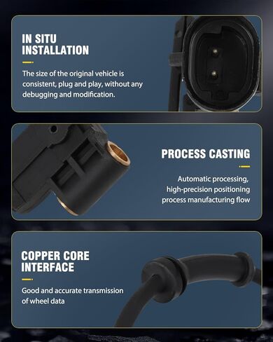 مستشعر سرعة عجلات OCPTY ABS متوافق مع Jeep WJ Grand Cherokee 1999 2000 2001 2002 2003 2004 ، Sport Utility - جانب السائق الأيسر الأمامي ، استبدل# 56041317AB ، ADA107107 in Kuwait