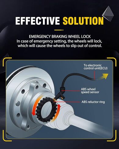 مستشعر سرعة عجلات OCPTY ABS متوافق مع Jeep WJ Grand Cherokee 1999 2000 2001 2002 2003 2004 ، Sport Utility - جانب السائق الأيسر الأمامي ، استبدل# 56041317AB ، ADA107107 in Kuwait