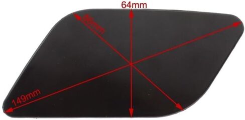 4L0 955 275 Front Bumper Headlight Headlamp Washer Nozzle Jet Cover Cap for A-U-D-I Q7 2007 2008 2009 4L0955275 4L0955276(Black-Set) in Saudi Arabia