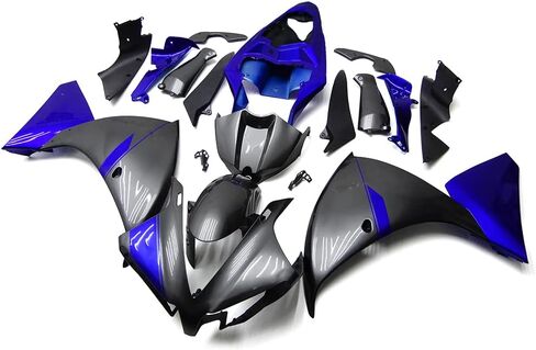 ABS Plastic Fairing Kit مناسبة لـ Yamaha YZF1000 R1 2012 2013 2014 Fairing Kit Injection Bodywork Full Body Kit-Grey Blue in Kuwait
