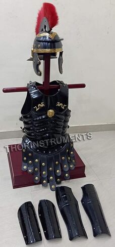 THOR INSTRUMENTS (with device) Medieval Muscle Body Armor Set Roman Centurion Helmet, Leg & Arm Guard, Shield Halloween Costume in Saudi Arabia