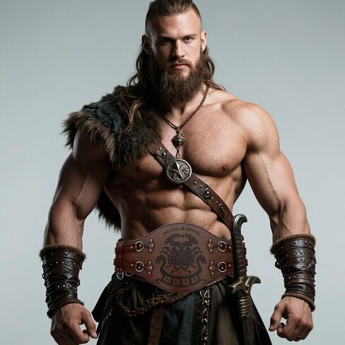 Medieval Viking Wide Belts, Faux Leather Armor Belts, LARP Halloween and Renaissance Costume Accessories Embossed in Saudi Arabia