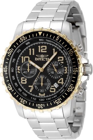 Invicta Specialty Men's Watch - 45mm, Steel Band, Gold & Black Dial (49478) in Saudi Arabia