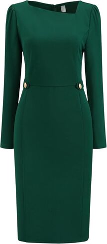 Women's Funeral Wear to Work Dress Long Sleeve 2025 Pencil Dress for Women in Saudi Arabia