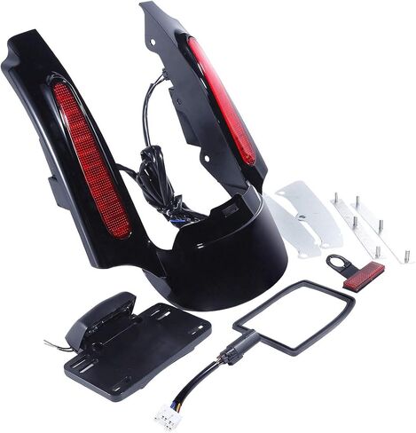 XFMT Fender Fender Extension Kit With Brake/Running/Turn LED LID لـ Harley Touring Road King Electra Street Glide 2009-2013 (Smoke Lens) in Saudi Arabia