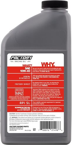 Oil Change Kit compatible with Suzuki AN650 Burgman, TL1000S – Includes 3.5 Quarts of 10W-40 Full Synthetic Oil, 1 Filter, 1 Crush Washer, 1 Funnel, 1 Oil Change Reminder Sticker in Saudi Arabia