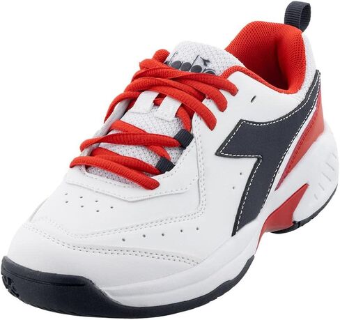 Diadora Junior's S.Challenge 5 SL Tennis Shoes White and Blue Corsair in Saudi Arabia