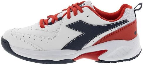 Diadora Junior's S.Challenge 5 SL Tennis Shoes White and Blue Corsair in Saudi Arabia