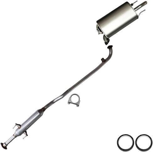 Northeastern Exhaust | Stainless Steel Resonator, Muffler Exhaust System Kit Compatible for Toyota Camry 2004-2006 3.3L | Free Gaskets and Clamp Included | Automotive Replacement Part in Saudi Arabia