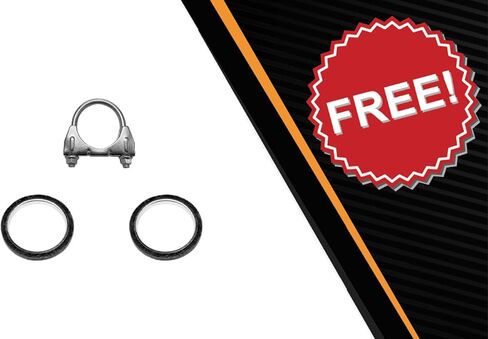 Northeastern Exhaust | Stainless Steel Resonator, Muffler Exhaust System Kit Compatible for Toyota Camry 2004-2006 3.3L | Free Gaskets and Clamp Included | Automotive Replacement Part in Saudi Arabia