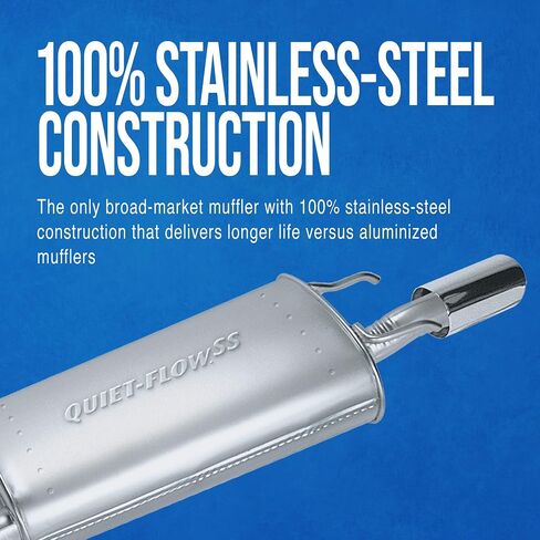 Walker Quiet-Flow SS 73021 Direct Fit Direct Duffler Assembly 2 "Inlet (ID) 5.875" Outlet (OD) لـ Hyundai Sonata in Saudi Arabia