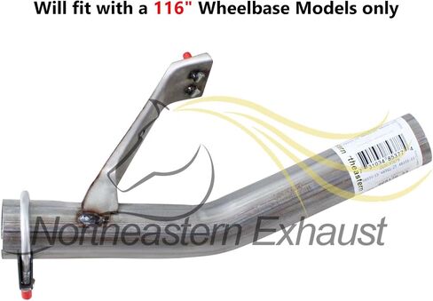 Northeastern Exhaust | Stainless Steel Exhaust Muffler Tailpipe Assembly Compatible for Nissan Frontier 2003-2004 3.3L | Free Clamps Included | Automotive Replacement Part | 116" Wheelbase in Saudi Arabia