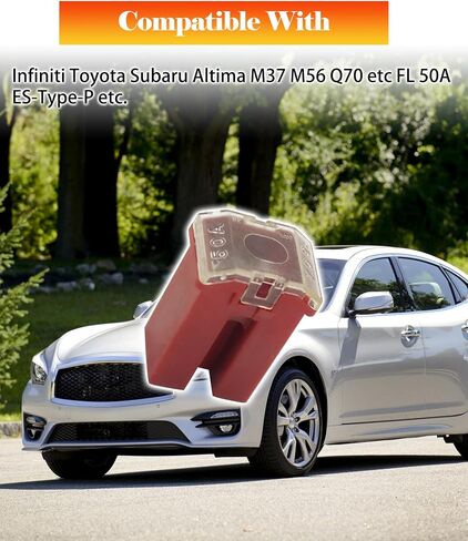 2 pcs 50 amp fuse fits for nissan/infiniti toyota subaru altima m37 m56 Q70 etc.fl 50a es-type-p ، replist 927-1050 9271050 82233073071073071070707070-C9960 24370C960 90982-08307 in Saudi Arabia