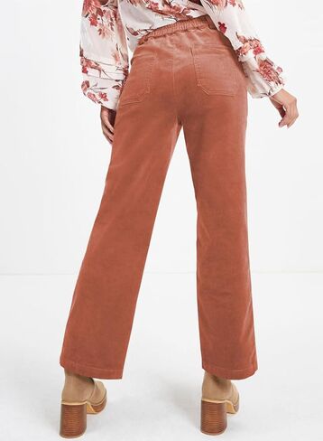 Acelitt Womens Casual Winter Straight Leg Elastic Waist Corduroy Pants with Pockets, S-XXL in Saudi Arabia