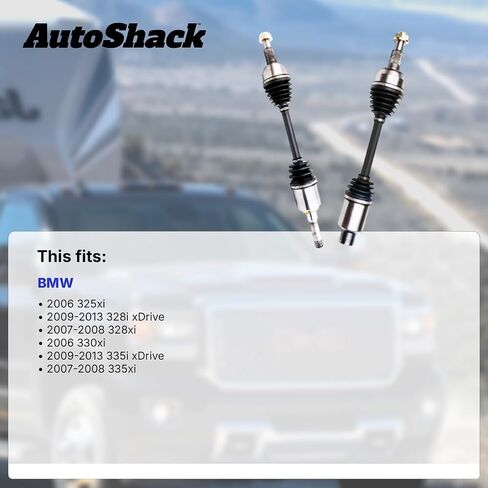مجموعة عمود محور محور Autoshack الأمامي CV من 29-2013 BMW 328I XDrive AWD 2007-2008 BMW 328XI AWD 2007-2008 BMW 335XI AWD DRIVER and PARCENGER DSK0111PR in Saudi Arabia