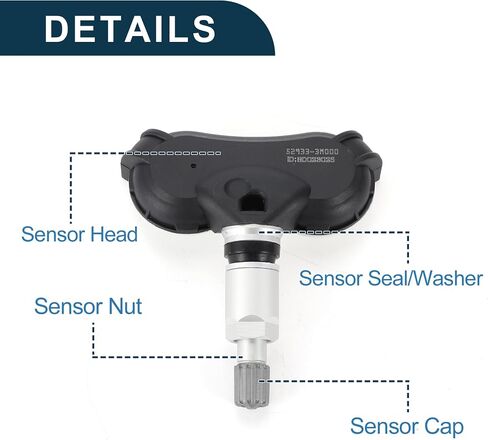 Tire Pressure Sensor for Kia Rio 2012-2017 433MHz No.529333M000 Tire Pressure Monitoring Sensor 4 Pc in Saudi Arabia