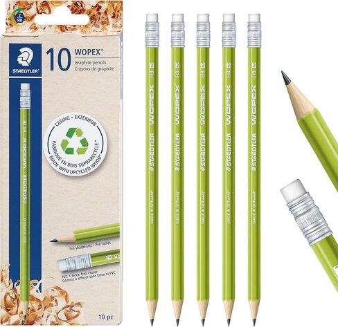 STAEDTLER Wopex Pencils, Pack of 10 Pencils, 182 CD10A6 in Saudi Arabia