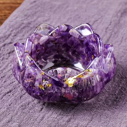 Crystal Incense Burner, Flower Incense Holder Tray - Natural Handmade Incense Burner Ashtray for Yoga, Spa Room in Saudi Arabia