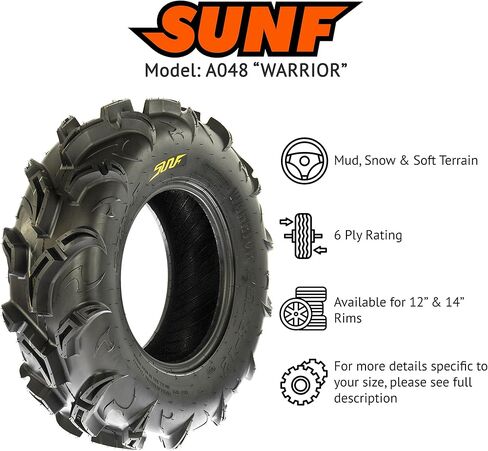 Sunf 27x9-12 27x9x12 Mud V على شكل ATV UTV Muddy Tyre 6 PR Tubeless-A048 in Saudi Arabia