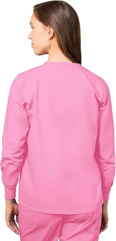 Adar Universal Women's Scrub Set - Warm-Up Scrub Jacket and Elastic Pull-On Pants in Saudi Arabia
