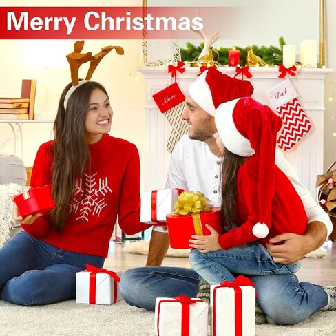 u-goforst 2 أزواج الجوارب عيد الميلاد ، اليد المغناطيسية التي تحمل الجوارب مضحك عيد الميلاد مخزن الكريسم in Kuwait