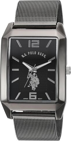 Accutime U.S. Polo Assn. Classic Men's Quartz Metal and Alloy Watch, Color:Black (Model: USC80383) in Saudi Arabia