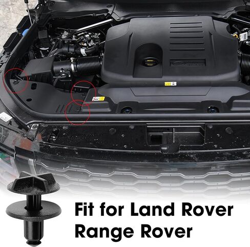 20PCS LR024316 Battery Cover Clip Screws Fastener Fit for 9mm Hole Compatible with Land Rover Range Rover, Nylon Plastic Retainer Push Fasteners Engine Sight Shield Trim Push-Type Clips for Cowl Panel in Saudi Arabia