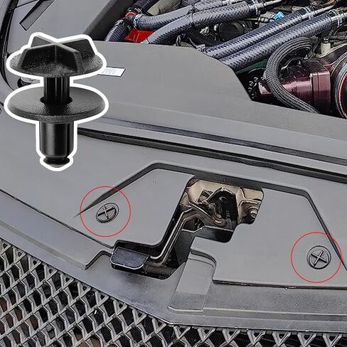 20PCS LR024316 Battery Cover Clip Screws Fastener Fit for 9mm Hole Compatible with Land Rover Range Rover, Nylon Plastic Retainer Push Fasteners Engine Sight Shield Trim Push-Type Clips for Cowl Panel in Saudi Arabia