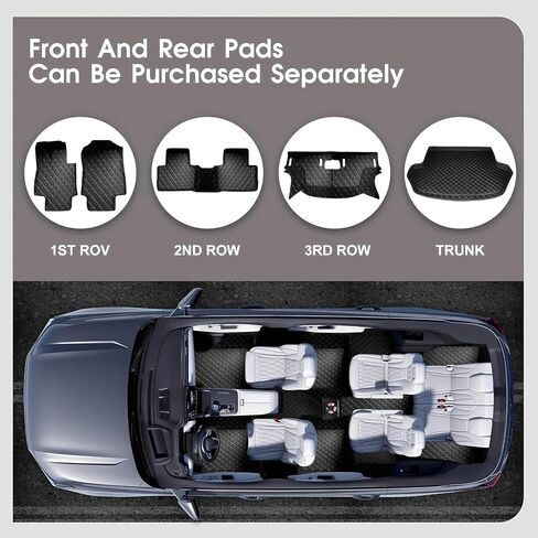 Customize All-Weather Protection Luxury Leather Floor Mats for Cars, SUVs, and Trucks According to Automotive Model (3D Black Floor Mats) in Saudi Arabia