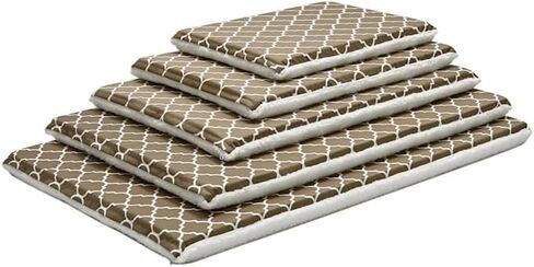 MidWest Homes for Pets Quiet Time Teflon Defender Dog Beds; Pet Beds Designed to Fit Folding Metal Dog Crates, Brown & White Geometric Pattern, 30-Inch in Kuwait