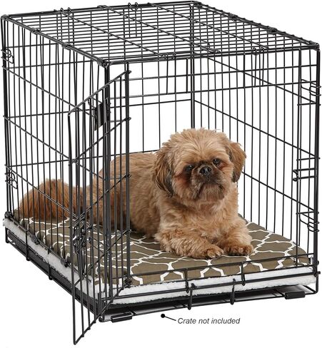 MidWest Homes for Pets Quiet Time Teflon Defender Dog Beds; Pet Beds Designed to Fit Folding Metal Dog Crates, Brown & White Geometric Pattern, 30-Inch in Kuwait