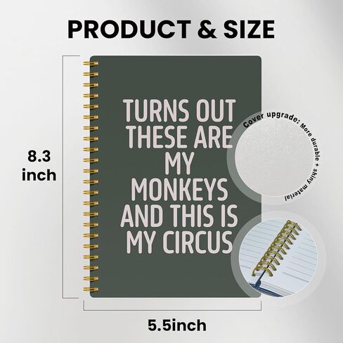 EKGJW Funny Notebooks for Work,Flesh Pink Aesthetic Journal, Funny Boss Day Gifts, Boss Gifts for Men Women, Funny Gifts for Boss, Boss Office Decor, Spiral Notebook 5.5x8.3 Inch（green） in Kuwait