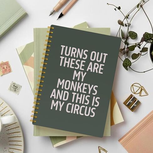 EKGJW Funny Notebooks for Work,Flesh Pink Aesthetic Journal, Funny Boss Day Gifts, Boss Gifts for Men Women, Funny Gifts for Boss, Boss Office Decor, Spiral Notebook 5.5x8.3 Inch（green） in Kuwait