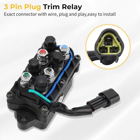 3 Pin Trim Relay for Yamaha Outboard 2 Stroke Engine 25HP 60HP 70HP 75HP 80HP 85HP 90HP 150HP 200HP 225HP 250HP D150HP L150HP L200HP L225HP L250HP 4 Stroke F20HP F25HP F45HP FT25HP 61A-81950-00-00 in Saudi Arabia