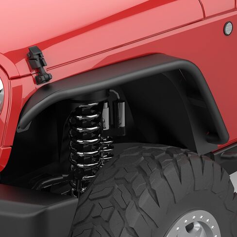 4 PCS Frend Fender Flares Flares Mud Guards متوافق مع Jeep Wrangler JK JKU Unlimited 2-Door/4-Door 2007-2018 ، و Guard Mud Guard Heafty Steel Wheel Guard Fender in Kuwait