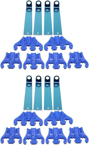 2 Sets Blue Chrome Universal Spark Plug Wire Looms Separators Fits for Chevy Ford 7/8/9mm Ignition Wire in Saudi Arabia