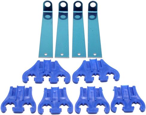 2 Sets Blue Chrome Universal Spark Plug Wire Looms Separators Fits for Chevy Ford 7/8/9mm Ignition Wire in Saudi Arabia