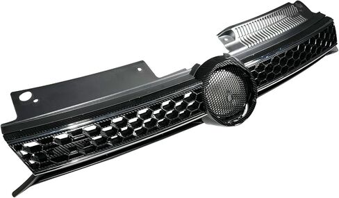 Black Carbon Fiber Print Front Bumper Grille Compatible with 2010 2011 2012 2013 2014 Volkswagen MK6 Golf/GTI/Jetta Sportwagen in Kuwait