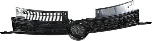 Black Carbon Fiber Print Front Bumper Grille Compatible with 2010 2011 2012 2013 2014 Volkswagen MK6 Golf/GTI/Jetta Sportwagen in Kuwait