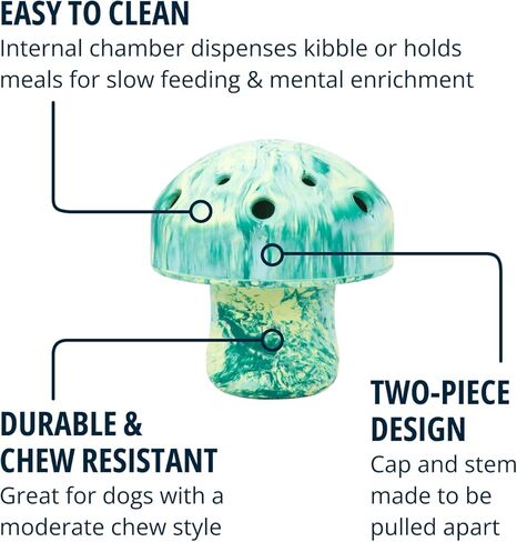 Ruffwear، لعبة Porcini، لعبة إثراء الكلب ووحدة التغذية البطيئة، المنشور الأزرق in Kuwait